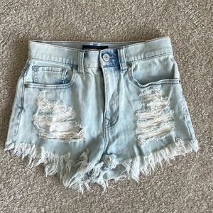 Express High-Waisted Denim Shorts